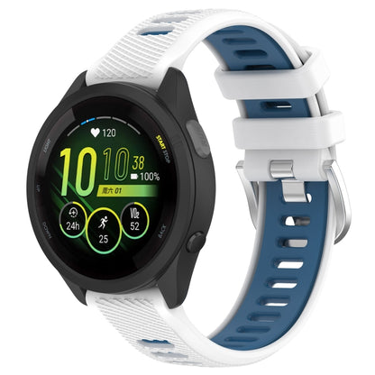 18mm Sports Two-Color Steel Buckle Silicone Watch Band, For Garmin Forerunner 265S