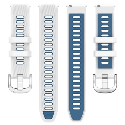18mm Sports Two-Color Steel Buckle Silicone Watch Band, For Garmin Forerunner 265S