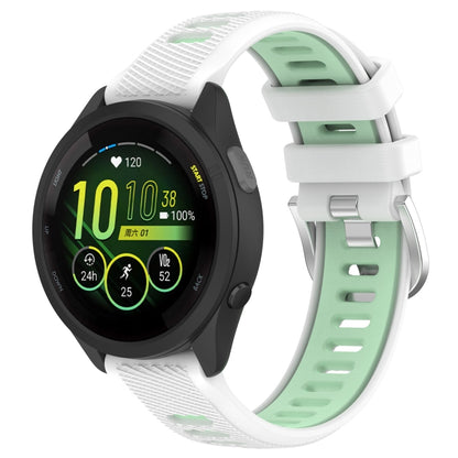 18mm Sports Two-Color Steel Buckle Silicone Watch Band, For Garmin Forerunner 265S