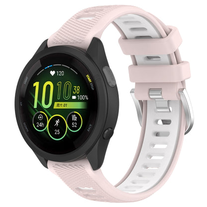 18mm Sports Two-Color Steel Buckle Silicone Watch Band, For Garmin Forerunner 265S