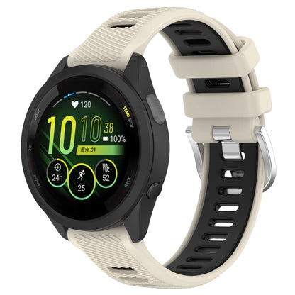 18mm Sports Two-Color Steel Buckle Silicone Watch Band, For Garmin Forerunner 265S