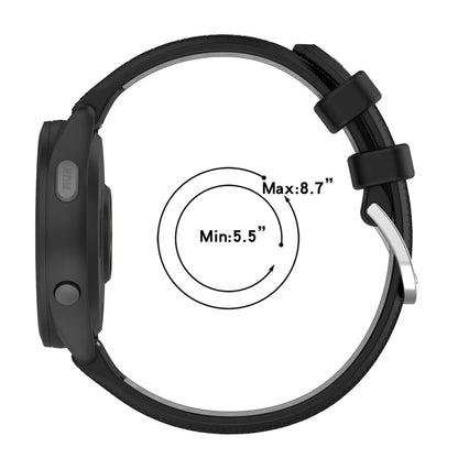 18mm Sports Two-Color Steel Buckle Silicone Watch Band, For Garmin Forerunner 265S