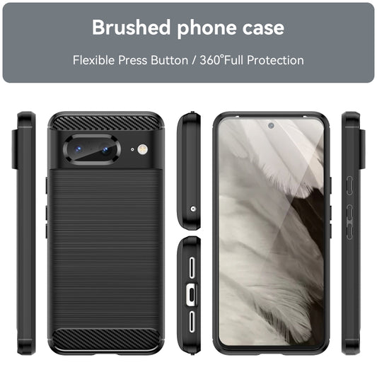 Carbon Fiber Brushed Texture TPU Case, For Google Pixel 8, For Google Pixel 8 Pro, For Xiaomi 13 Ultra