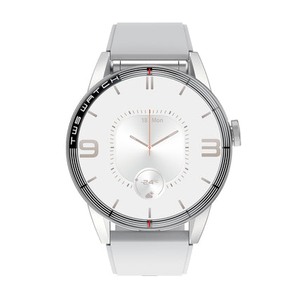 R6 1.32 inch Round Screen 2 in 1 Bluetooth Earphone Smart Watch, Support Bluetooth Call / Health Monitoring