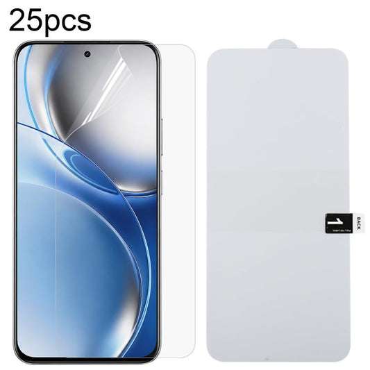25pcs Full Screen Protector Explosion-proof Hydrogel Film, For Realme P4R 5G, For Realme C100i 4G, For Realme C100x 4G, For Realme C100 5G, For Realme C100 4G, For Realme Narzo 100 Lite 5G, For Realme C51s, For Realme C71 India, For Realme 15 5G