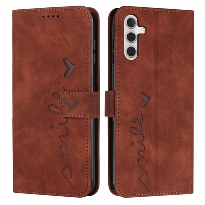 Skin Feel Heart Pattern Leather Phone Case, For Samsung Galaxy A24 4G, For Google Pixel 7a, For Google Pixel 8, For Google Pixel 8 Pro, For Infinix Hot 30i, For Samsung Galaxy M14 5G / F14 5G, For Tecno Spark 10, For Tecno Spark 10 5G                  ...