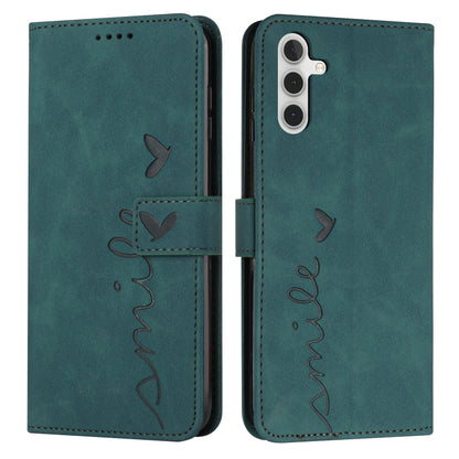 Skin Feel Heart Pattern Leather Phone Case, For Samsung Galaxy A24 4G, For Google Pixel 7a, For Google Pixel 8, For Google Pixel 8 Pro, For Infinix Hot 30i, For Samsung Galaxy M14 5G / F14 5G, For Tecno Spark 10, For Tecno Spark 10 5G                  ...