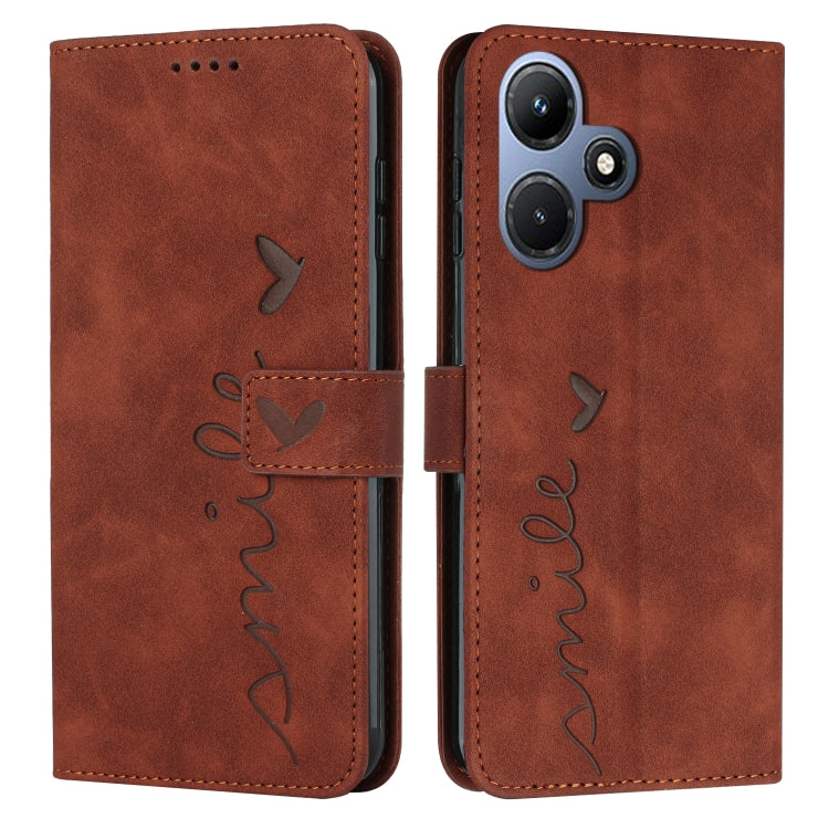 Skin Feel Heart Pattern Leather Phone Case, For Samsung Galaxy A24 4G, For Google Pixel 7a, For Google Pixel 8, For Google Pixel 8 Pro, For Infinix Hot 30i, For Samsung Galaxy M14 5G / F14 5G, For Tecno Spark 10, For Tecno Spark 10 5G                  ...