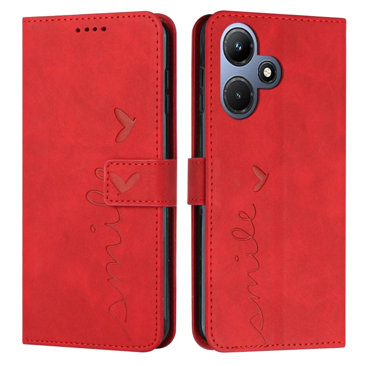 Skin Feel Heart Pattern Leather Phone Case, For Samsung Galaxy A24 4G, For Google Pixel 7a, For Google Pixel 8, For Google Pixel 8 Pro, For Infinix Hot 30i, For Samsung Galaxy M14 5G / F14 5G, For Tecno Spark 10, For Tecno Spark 10 5G                  ...