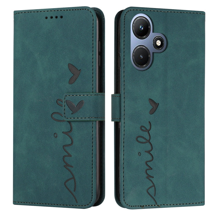 Skin Feel Heart Pattern Leather Phone Case, For Samsung Galaxy A24 4G, For Google Pixel 7a, For Google Pixel 8, For Google Pixel 8 Pro, For Infinix Hot 30i, For Samsung Galaxy M14 5G / F14 5G, For Tecno Spark 10, For Tecno Spark 10 5G                  ...