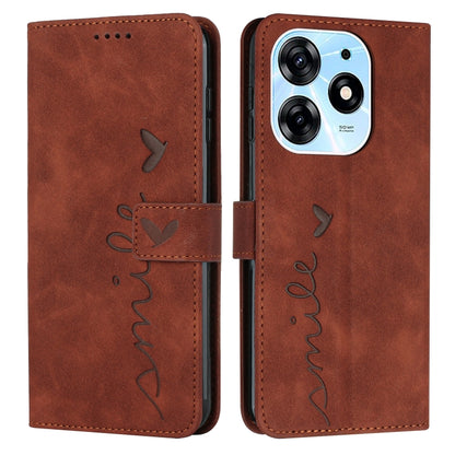 Skin Feel Heart Pattern Leather Phone Case, For Samsung Galaxy A24 4G, For Google Pixel 7a, For Google Pixel 8, For Google Pixel 8 Pro, For Infinix Hot 30i, For Samsung Galaxy M14 5G / F14 5G, For Tecno Spark 10, For Tecno Spark 10 5G                  ...