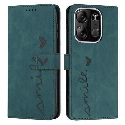Skin Feel Heart Pattern Leather Phone Case, For Samsung Galaxy A24 4G, For Google Pixel 7a, For Google Pixel 8, For Google Pixel 8 Pro, For Infinix Hot 30i, For Samsung Galaxy M14 5G / F14 5G, For Tecno Spark 10, For Tecno Spark 10 5G                  ...