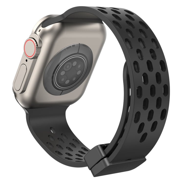 Magnetic Clasp Silicone Watch Band, For Apple Watch Series 8&7 41mm, For Apple Watch Series 8&7 45mm