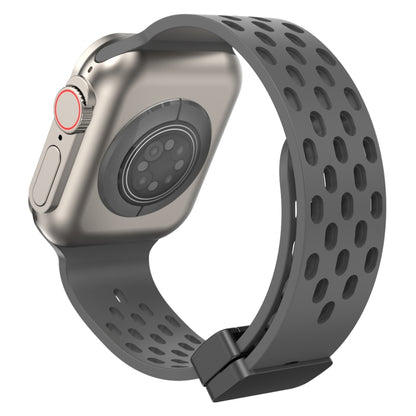 Magnetic Clasp Silicone Watch Band, For Apple Watch Series 8&7 41mm, For Apple Watch Series 8&7 45mm