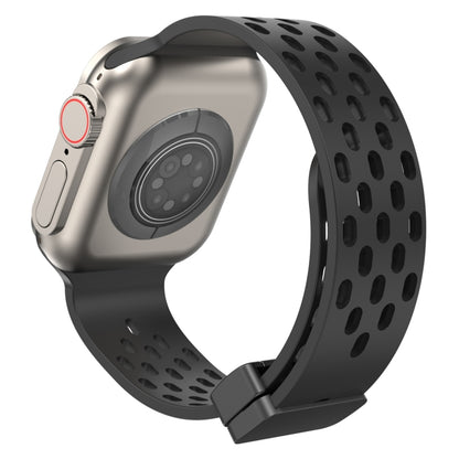 Magnetic Clasp Silicone Watch Band, For Apple Watch Series 8&7 41mm, For Apple Watch Series 8&7 45mm