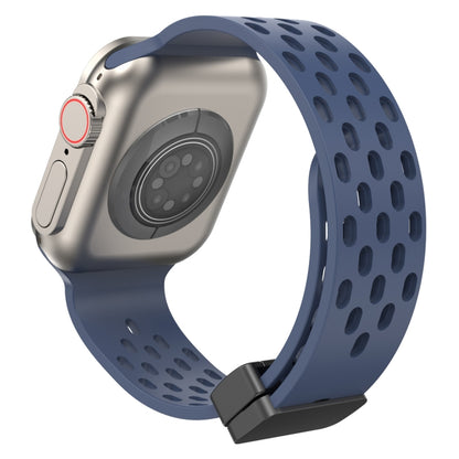Magnetic Clasp Silicone Watch Band, For Apple Watch Series 8&7 41mm, For Apple Watch Series 8&7 45mm