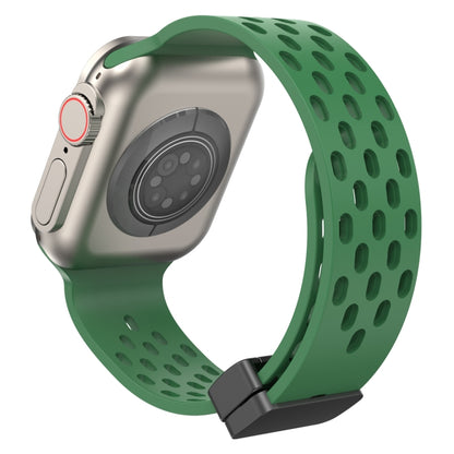 Magnetic Clasp Silicone Watch Band, For Apple Watch Series 8&7 41mm, For Apple Watch Series 8&7 45mm