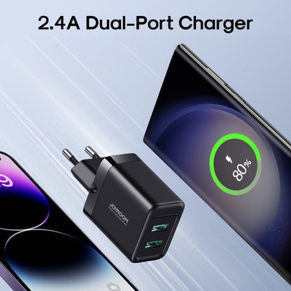 JOYROOM JR-TCN01 2.4A Dual Ports USB Charger, EU Plug, UK Plug