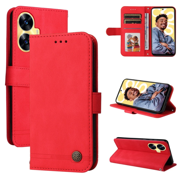 Skin Feel Life Tree Metal Button Leather Phone Case, For Realme C67 4G Global, For Realme C67 5G / 11 5G Taiwan Version, For Realme 11 4G Global, For Realme C53 / Narzo N53, For Realme 11, For Realme 11 Pro / 11 Pro+, For Realme C65 4G, For Realme C55 ...