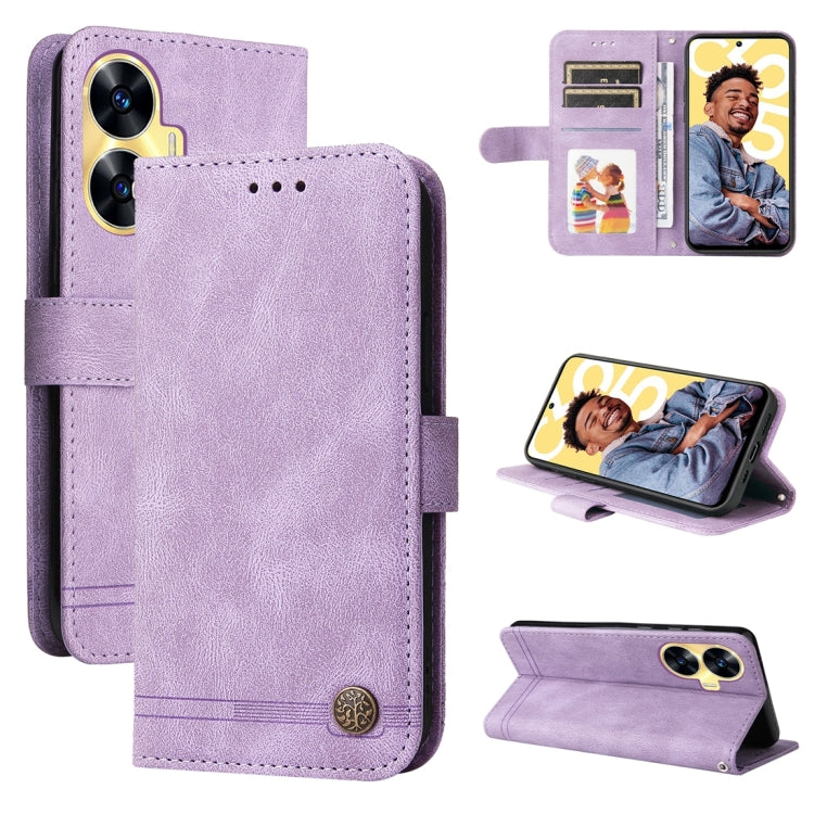 Skin Feel Life Tree Metal Button Leather Phone Case, For Realme C67 4G Global, For Realme C67 5G / 11 5G Taiwan Version, For Realme 11 4G Global, For Realme C53 / Narzo N53, For Realme 11, For Realme 11 Pro / 11 Pro+, For Realme C65 4G, For Realme C55 ...