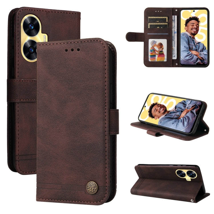 Skin Feel Life Tree Metal Button Leather Phone Case, For Realme C67 4G Global, For Realme C67 5G / 11 5G Taiwan Version, For Realme 11 4G Global, For Realme C53 / Narzo N53, For Realme 11, For Realme 11 Pro / 11 Pro+, For Realme C65 4G, For Realme C55 ...