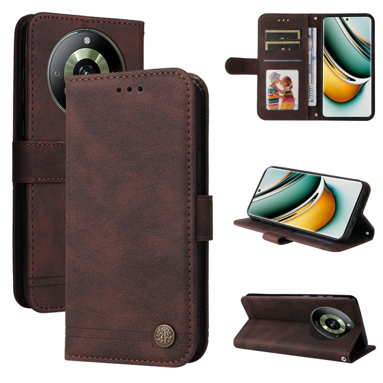 Skin Feel Life Tree Metal Button Leather Phone Case, For Realme C67 4G Global, For Realme C67 5G / 11 5G Taiwan Version, For Realme 11 4G Global, For Realme C53 / Narzo N53, For Realme 11, For Realme 11 Pro / 11 Pro+, For Realme C65 4G, For Realme C55 ...
