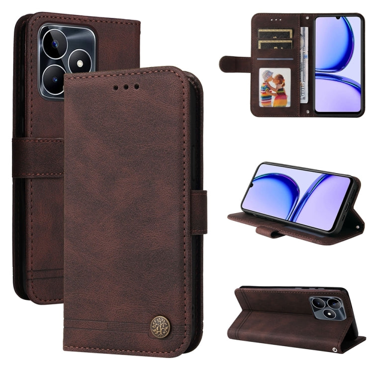 Skin Feel Life Tree Metal Button Leather Phone Case, For Realme C67 4G Global, For Realme C67 5G / 11 5G Taiwan Version, For Realme 11 4G Global, For Realme C53 / Narzo N53, For Realme 11, For Realme 11 Pro / 11 Pro+, For Realme C65 4G, For Realme C55 ...