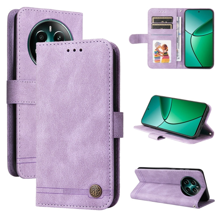 Skin Feel Life Tree Metal Button Leather Phone Case, For Realme 16 Pro+ 5G, For Realme 16 Pro 5G, For Realme 15x 5G India / Realme C85 5G, For Realme C85 Pro 4G, For Realme 15T 5G, For Realme Narzo 80 Lite 4G / C71 India                                ...