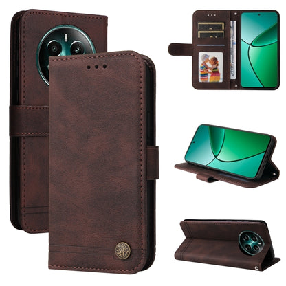 Skin Feel Life Tree Metal Button Leather Phone Case, For Realme 16 Pro+ 5G, For Realme 16 Pro 5G, For Realme 15x 5G India / Realme C85 5G, For Realme C85 Pro 4G, For Realme 15T 5G, For Realme Narzo 80 Lite 4G / C71 India                                ...