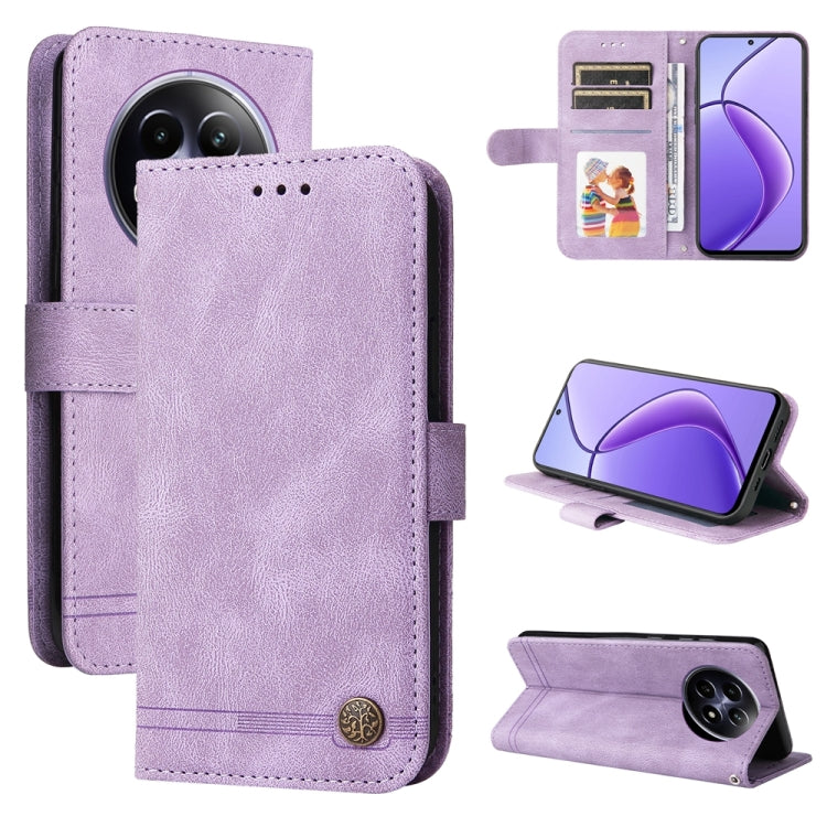 Skin Feel Life Tree Metal Button Leather Phone Case, For Realme 16 Pro+ 5G, For Realme 16 Pro 5G, For Realme 15x 5G India / Realme C85 5G, For Realme C85 Pro 4G, For Realme 15T 5G, For Realme Narzo 80 Lite 4G / C71 India                                ...