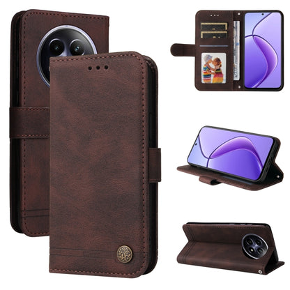 Skin Feel Life Tree Metal Button Leather Phone Case, For Realme 16 Pro+ 5G, For Realme 16 Pro 5G, For Realme 15x 5G India / Realme C85 5G, For Realme C85 Pro 4G, For Realme 15T 5G, For Realme Narzo 80 Lite 4G / C71 India                                ...