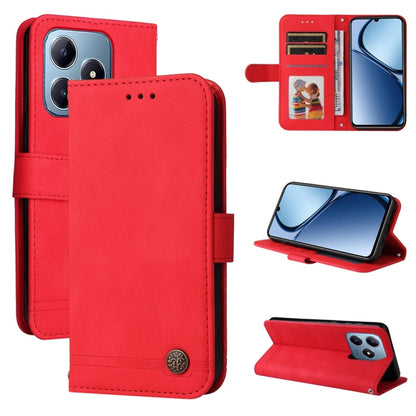 Skin Feel Life Tree Metal Button Leather Phone Case, For Realme 16 Pro+ 5G, For Realme 16 Pro 5G, For Realme 15x 5G India / Realme C85 5G, For Realme C85 Pro 4G, For Realme 15T 5G, For Realme Narzo 80 Lite 4G / C71 India                                ...