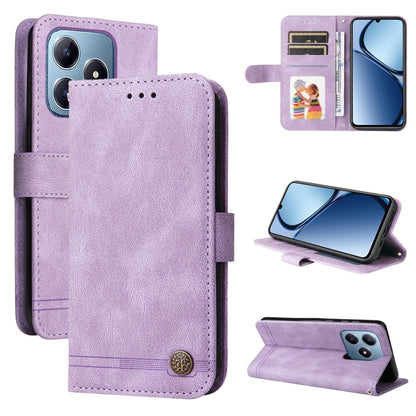 Skin Feel Life Tree Metal Button Leather Phone Case, For Realme 16 Pro+ 5G, For Realme 16 Pro 5G, For Realme 15x 5G India / Realme C85 5G, For Realme C85 Pro 4G, For Realme 15T 5G, For Realme Narzo 80 Lite 4G / C71 India                                ...