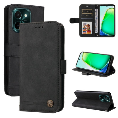 Skin Feel Life Tree Metal Button Leather Phone Case, For Realme 16 Pro+ 5G, For Realme 16 Pro 5G, For Realme 15x 5G India / Realme C85 5G, For Realme C85 Pro 4G, For Realme 15T 5G, For Realme Narzo 80 Lite 4G / C71 India                                ...