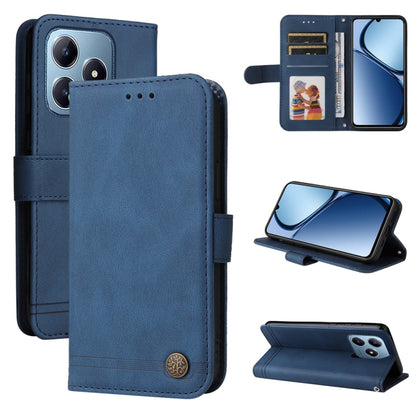 Skin Feel Life Tree Metal Button Leather Phone Case, For Realme 16 Pro+ 5G, For Realme 16 Pro 5G, For Realme 15x 5G India / Realme C85 5G, For Realme C85 Pro 4G, For Realme 15T 5G, For Realme Narzo 80 Lite 4G / C71 India                                ...