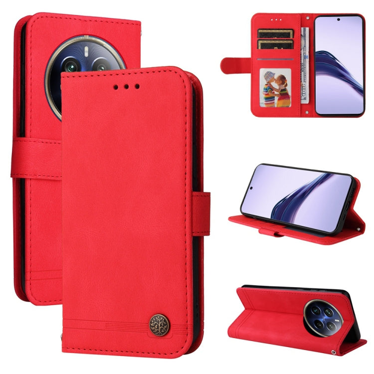 Skin Feel Life Tree Metal Button Leather Phone Case, For Realme 16 Pro+ 5G, For Realme 16 Pro 5G, For Realme 15x 5G India / Realme C85 5G, For Realme C85 Pro 4G, For Realme 15T 5G, For Realme Narzo 80 Lite 4G / C71 India                                ...