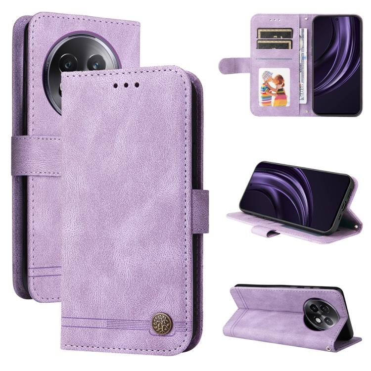 Skin Feel Life Tree Metal Button Leather Phone Case, For Realme 16 Pro+ 5G, For Realme 16 Pro 5G, For Realme 15x 5G India / Realme C85 5G, For Realme C85 Pro 4G, For Realme 15T 5G, For Realme Narzo 80 Lite 4G / C71 India                                ...