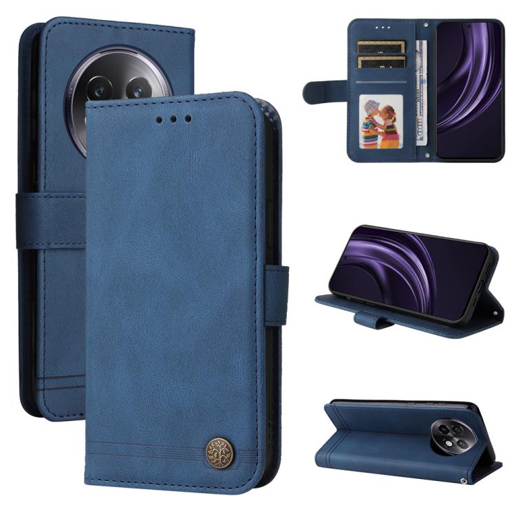 Skin Feel Life Tree Metal Button Leather Phone Case, For Realme 16 Pro+ 5G, For Realme 16 Pro 5G, For Realme 15x 5G India / Realme C85 5G, For Realme C85 Pro 4G, For Realme 15T 5G, For Realme Narzo 80 Lite 4G / C71 India                                ...