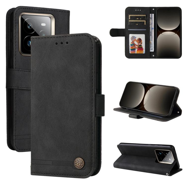 Skin Feel Life Tree Metal Button Leather Phone Case, For Realme 16 Pro+ 5G, For Realme 16 Pro 5G, For Realme 15x 5G India / Realme C85 5G, For Realme C85 Pro 4G, For Realme 15T 5G, For Realme Narzo 80 Lite 4G / C71 India                                ...