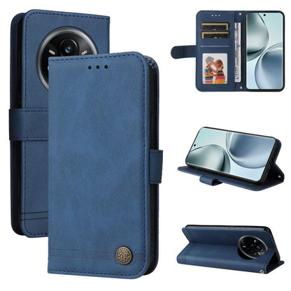 Skin Feel Life Tree Metal Button Leather Phone Case, For Realme 16 Pro+ 5G, For Realme 16 Pro 5G, For Realme 15x 5G India / Realme C85 5G, For Realme C85 Pro 4G, For Realme 15T 5G, For Realme Narzo 80 Lite 4G / C71 India                                ...