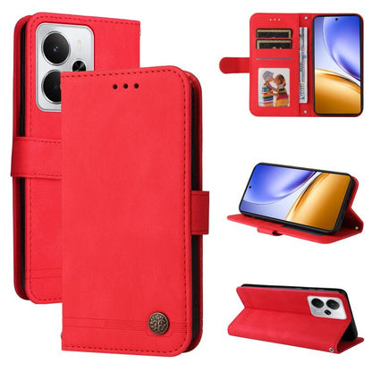 Skin Feel Life Tree Metal Button Leather Phone Case, For Realme 16 Pro+ 5G, For Realme 16 Pro 5G, For Realme 15x 5G India / Realme C85 5G, For Realme C85 Pro 4G, For Realme 15T 5G, For Realme Narzo 80 Lite 4G / C71 India                                ...