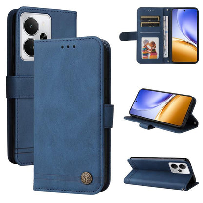 Skin Feel Life Tree Metal Button Leather Phone Case, For Realme 16 Pro+ 5G, For Realme 16 Pro 5G, For Realme 15x 5G India / Realme C85 5G, For Realme C85 Pro 4G, For Realme 15T 5G, For Realme Narzo 80 Lite 4G / C71 India                                ...