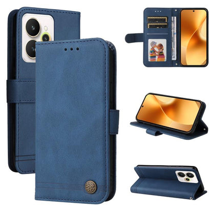 Skin Feel Life Tree Metal Button Leather Phone Case, For Realme 16 Pro+ 5G, For Realme 16 Pro 5G, For Realme 15x 5G India / Realme C85 5G, For Realme C85 Pro 4G, For Realme 15T 5G, For Realme Narzo 80 Lite 4G / C71 India                                ...