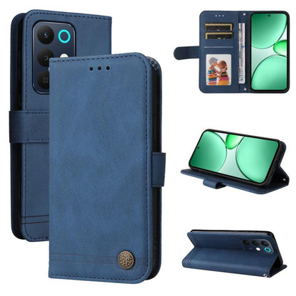 Skin Feel Life Tree Metal Button Leather Phone Case, For Realme 16 Pro+ 5G, For Realme 16 Pro 5G, For Realme 15x 5G India / Realme C85 5G, For Realme C85 Pro 4G, For Realme 15T 5G, For Realme Narzo 80 Lite 4G / C71 India                                ...