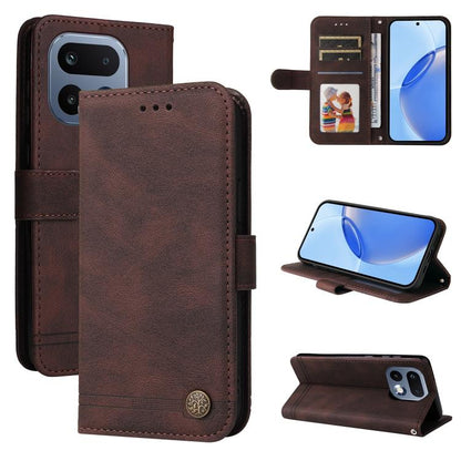 Skin Feel Life Tree Metal Button Leather Phone Case, For Realme 16 Pro+ 5G, For Realme 16 Pro 5G, For Realme 15x 5G India / Realme C85 5G, For Realme C85 Pro 4G, For Realme 15T 5G, For Realme Narzo 80 Lite 4G / C71 India                                ...