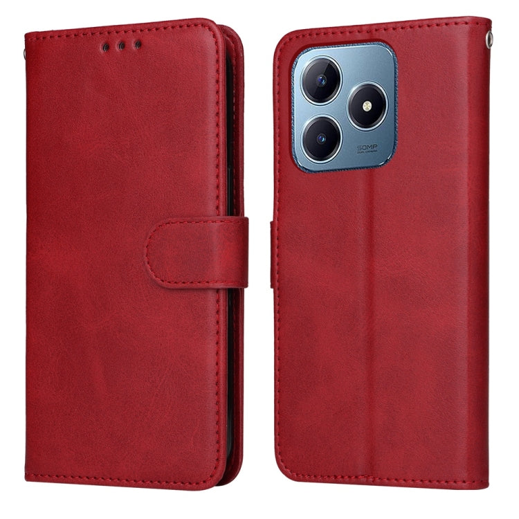 Classic Calf Texture Flip Leather Phone Case, For Realme 16 Pro+ 5G, For Realme 16 Pro 5G, For Realme 15x 5G India / Realme C85 5G, For Realme C85 Pro 4G, For Realme 15T 5G, For Realme Narzo 80 Lite 4G / C71 India, For Realme 15 5G / Realme 15 Pro 5G  ...