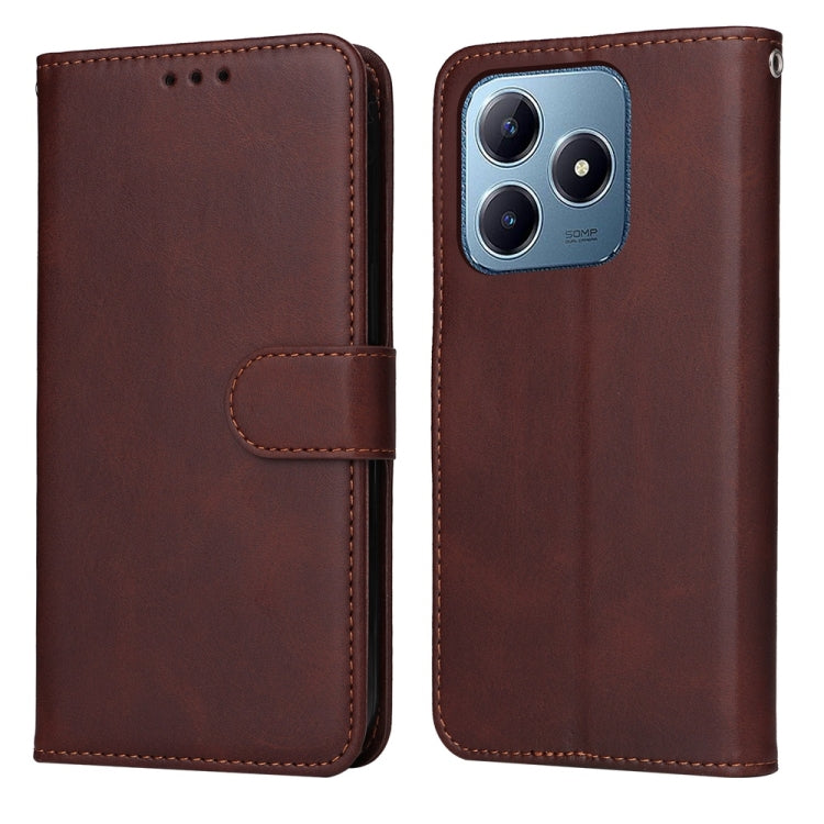 Classic Calf Texture Flip Leather Phone Case, For Realme 16 Pro+ 5G, For Realme 16 Pro 5G, For Realme 15x 5G India / Realme C85 5G, For Realme C85 Pro 4G, For Realme 15T 5G, For Realme Narzo 80 Lite 4G / C71 India, For Realme 15 5G / Realme 15 Pro 5G  ...