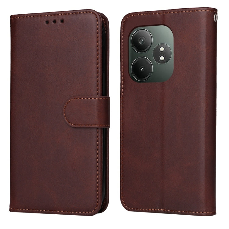 Classic Calf Texture Flip Leather Phone Case, For Realme 16 Pro+ 5G, For Realme 16 Pro 5G, For Realme 15x 5G India / Realme C85 5G, For Realme C85 Pro 4G, For Realme 15T 5G, For Realme Narzo 80 Lite 4G / C71 India, For Realme 15 5G / Realme 15 Pro 5G  ...