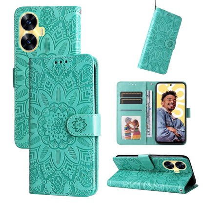 Embossed Sunflower Leather Phone Case, For Realme C67 4G Global, For Realme C67 Global / 11 5G Taiwan Version, For Realme 11 4G Global, For Realme C53 / Narzo N53, For Realme 11, For Realme 11 Pro / 11 Pro+, For Realme C65 4G, For Realme C55           ...
