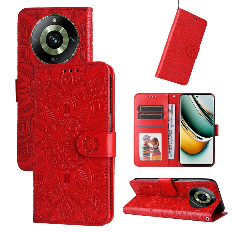 Embossed Sunflower Leather Phone Case, For Realme C67 4G Global, For Realme C67 Global / 11 5G Taiwan Version, For Realme 11 4G Global, For Realme C53 / Narzo N53, For Realme 11, For Realme 11 Pro / 11 Pro+, For Realme C65 4G, For Realme C55           ...